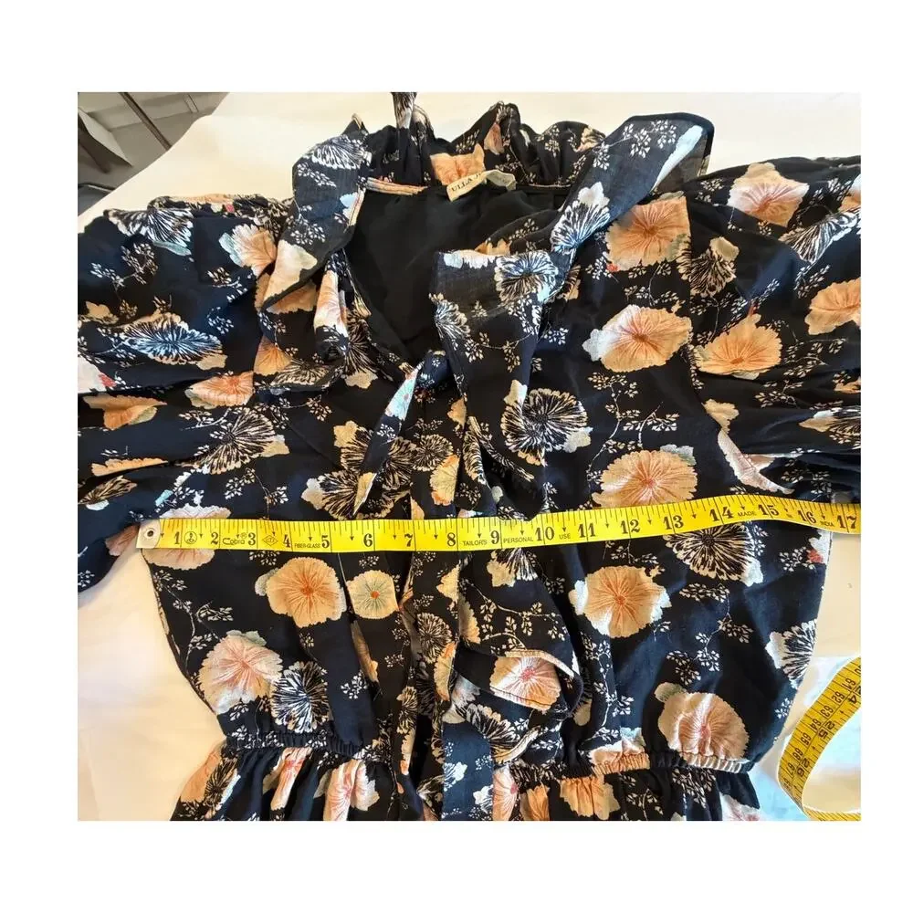 Ulla Johnson Brown and Peach Floral Size 0 Excellent Condition